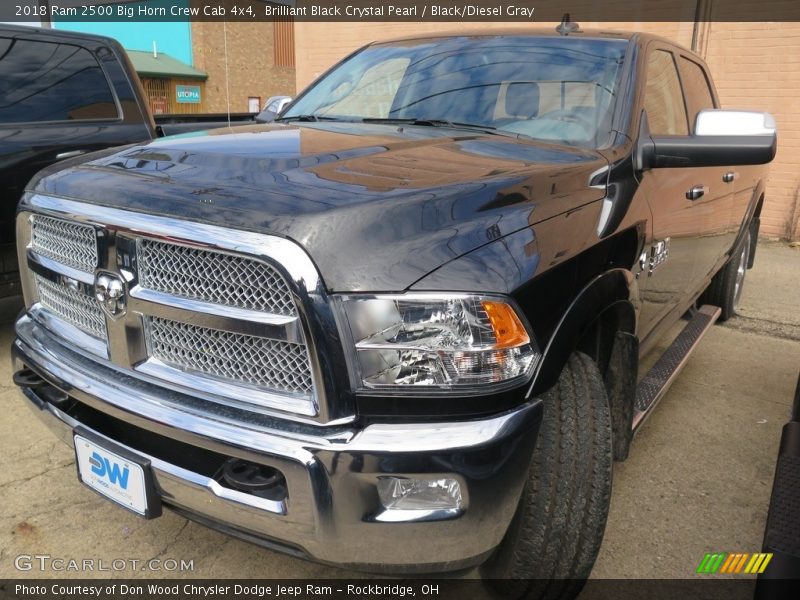 Brilliant Black Crystal Pearl / Black/Diesel Gray 2018 Ram 2500 Big Horn Crew Cab 4x4