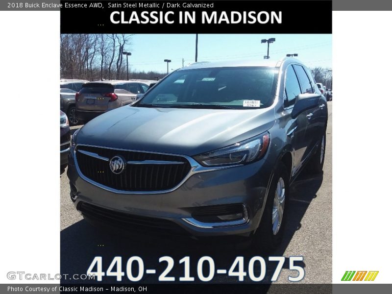 Satin Steel Metallic / Dark Galvanized 2018 Buick Enclave Essence AWD