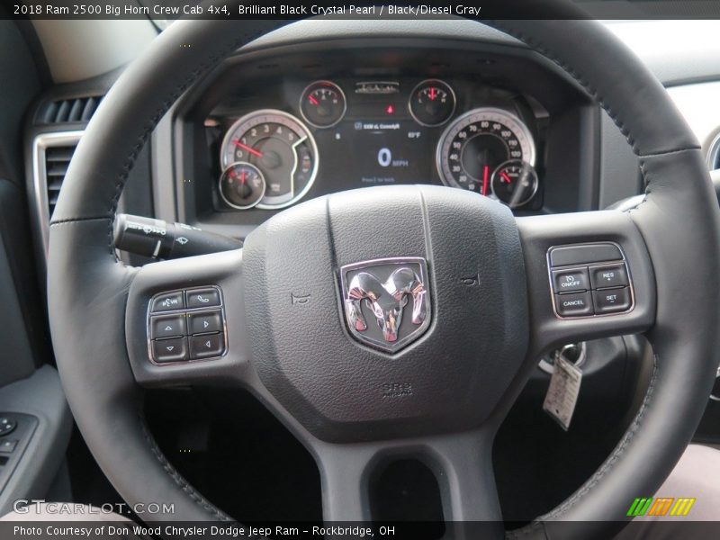 Brilliant Black Crystal Pearl / Black/Diesel Gray 2018 Ram 2500 Big Horn Crew Cab 4x4