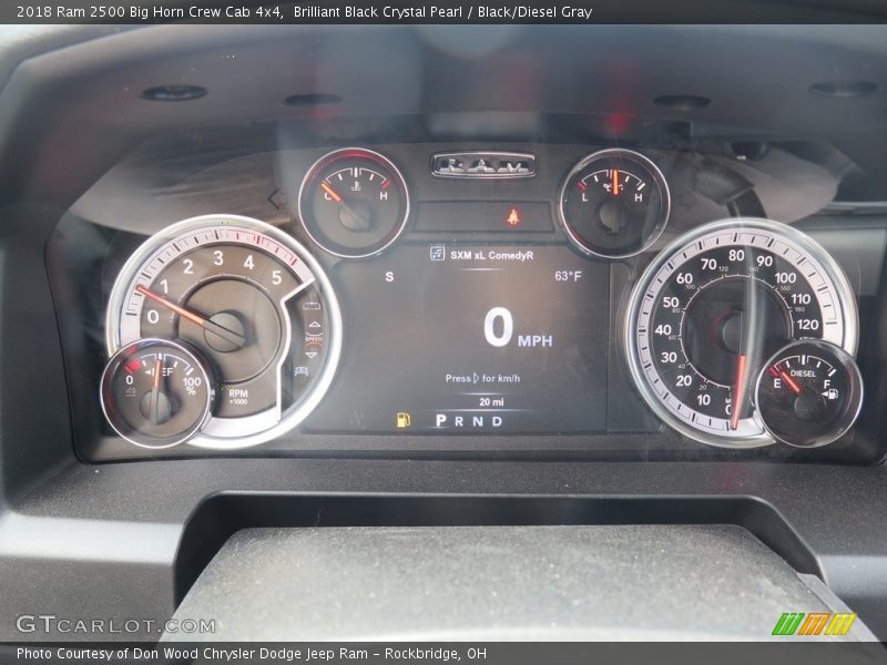 Brilliant Black Crystal Pearl / Black/Diesel Gray 2018 Ram 2500 Big Horn Crew Cab 4x4