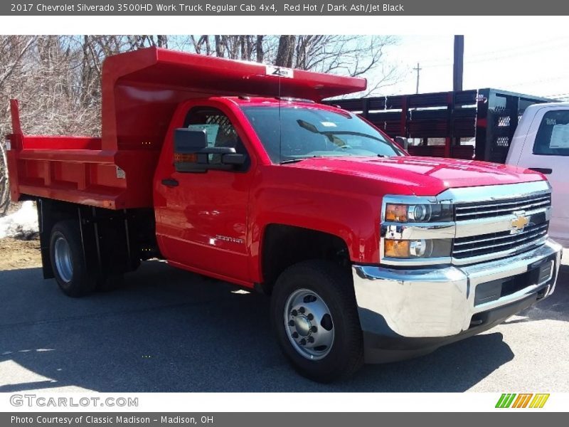 Red Hot / Dark Ash/Jet Black 2017 Chevrolet Silverado 3500HD Work Truck Regular Cab 4x4