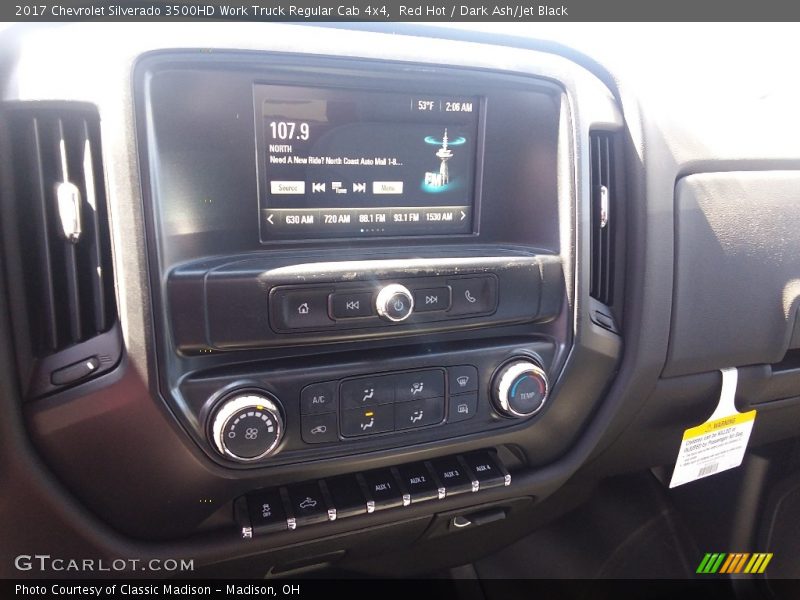 Red Hot / Dark Ash/Jet Black 2017 Chevrolet Silverado 3500HD Work Truck Regular Cab 4x4