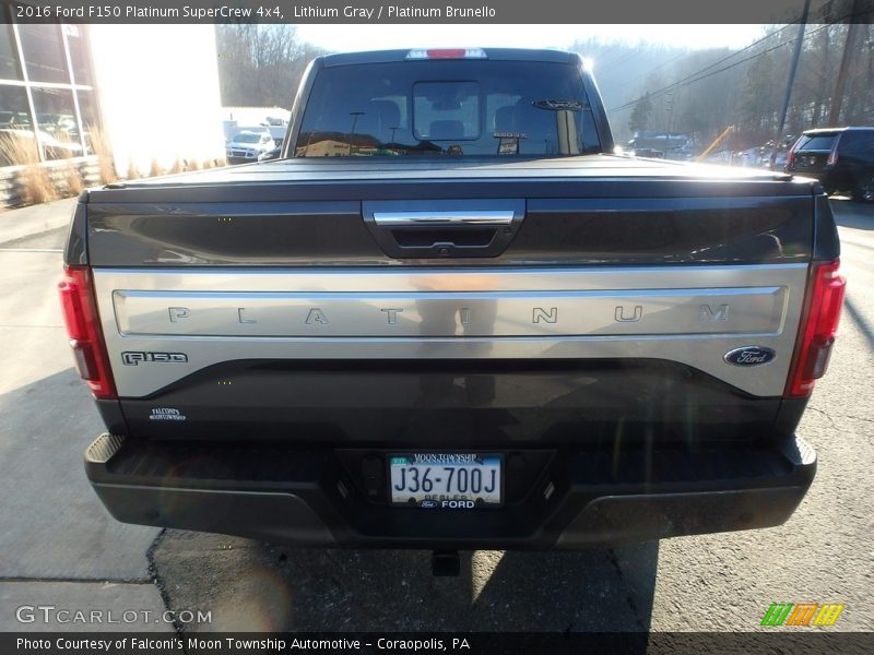 Lithium Gray / Platinum Brunello 2016 Ford F150 Platinum SuperCrew 4x4