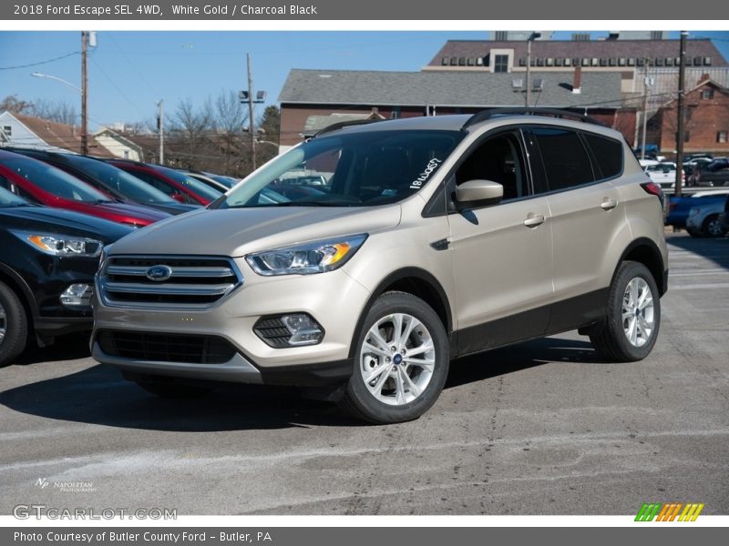 White Gold / Charcoal Black 2018 Ford Escape SEL 4WD