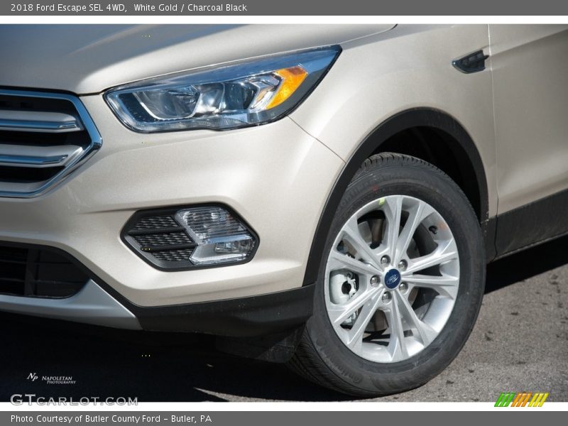 White Gold / Charcoal Black 2018 Ford Escape SEL 4WD