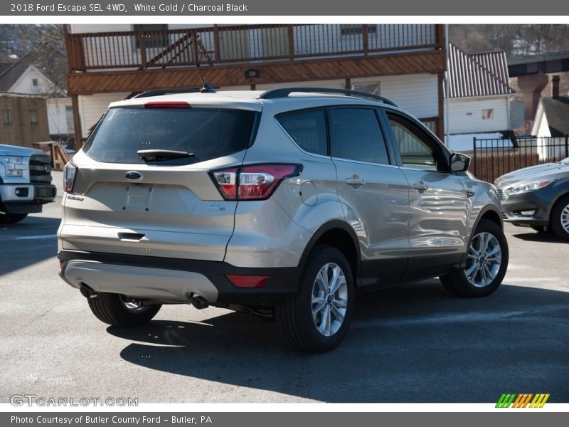 White Gold / Charcoal Black 2018 Ford Escape SEL 4WD