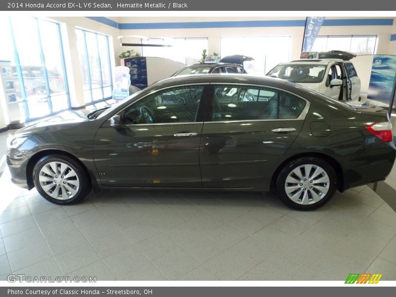 Hematite Metallic / Black 2014 Honda Accord EX-L V6 Sedan