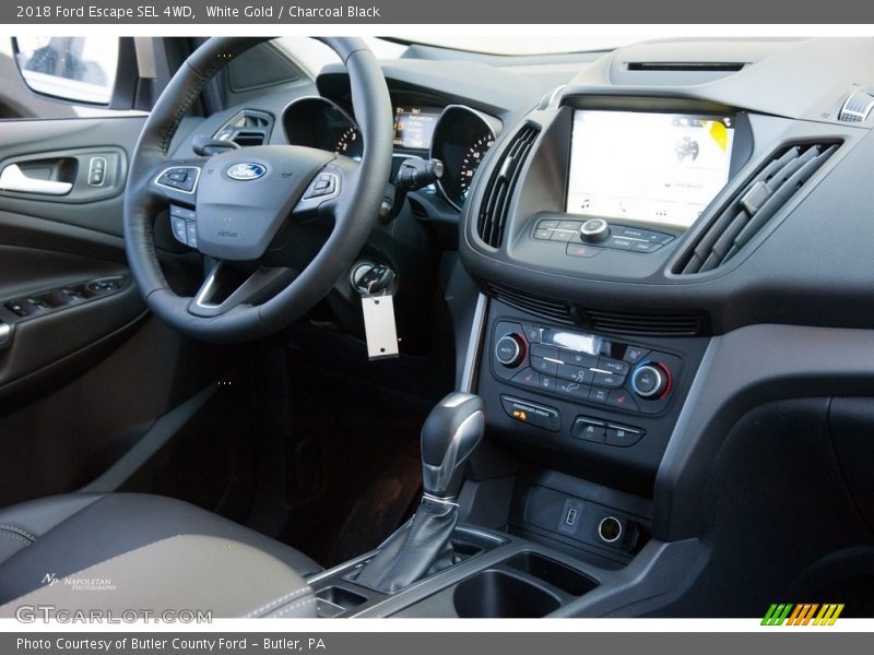 White Gold / Charcoal Black 2018 Ford Escape SEL 4WD