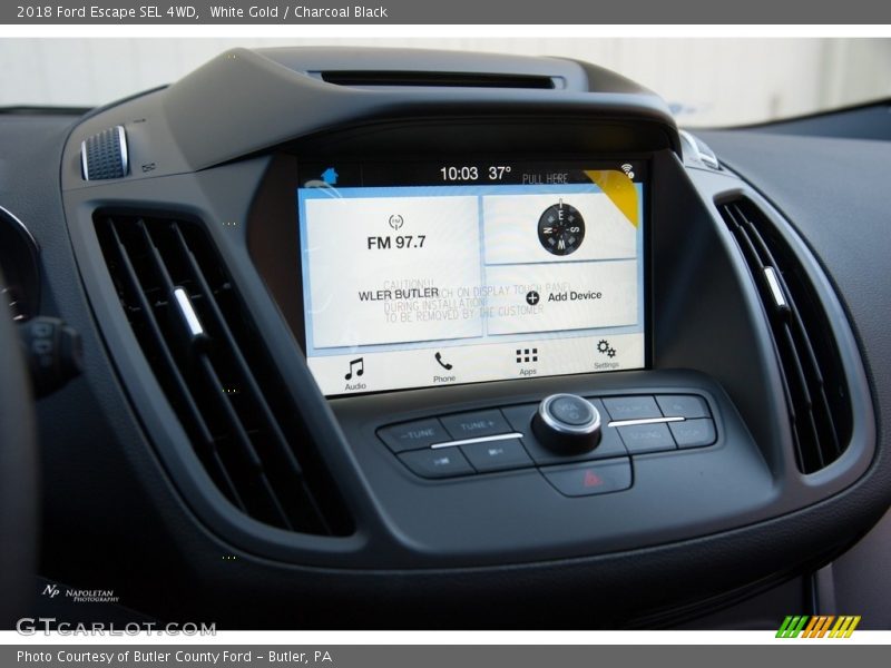 White Gold / Charcoal Black 2018 Ford Escape SEL 4WD