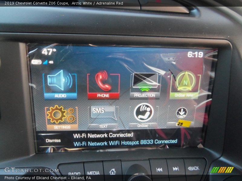 Controls of 2019 Corvette Z06 Coupe