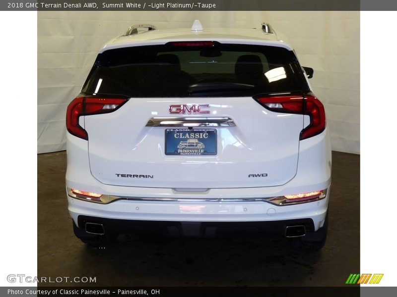 Summit White / ­Light Platinum/­Taupe 2018 GMC Terrain Denali AWD