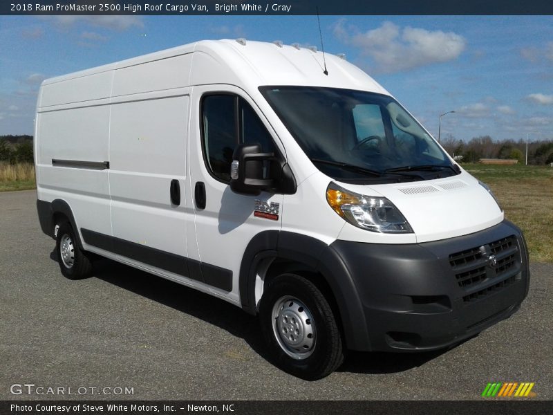 Bright White / Gray 2018 Ram ProMaster 2500 High Roof Cargo Van