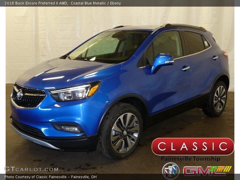 Coastal Blue Metallic / Ebony 2018 Buick Encore Preferred II AWD