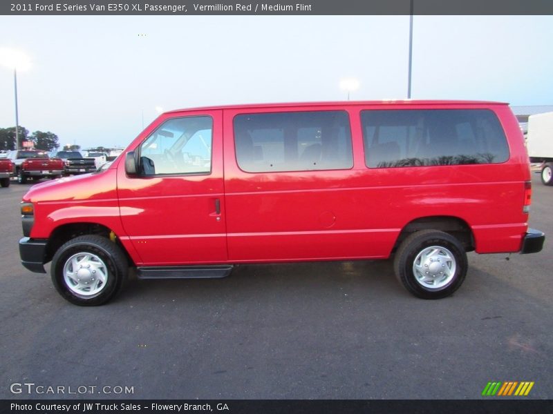 Vermillion Red / Medium Flint 2011 Ford E Series Van E350 XL Passenger