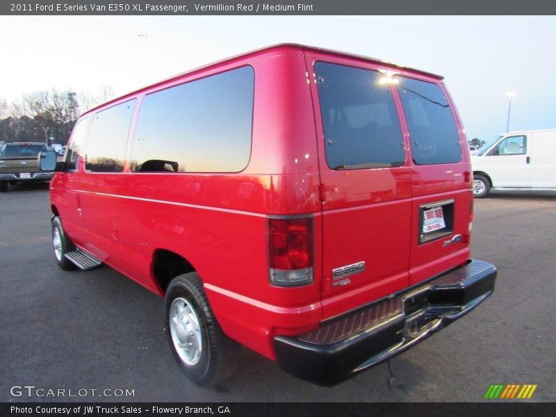 Vermillion Red / Medium Flint 2011 Ford E Series Van E350 XL Passenger