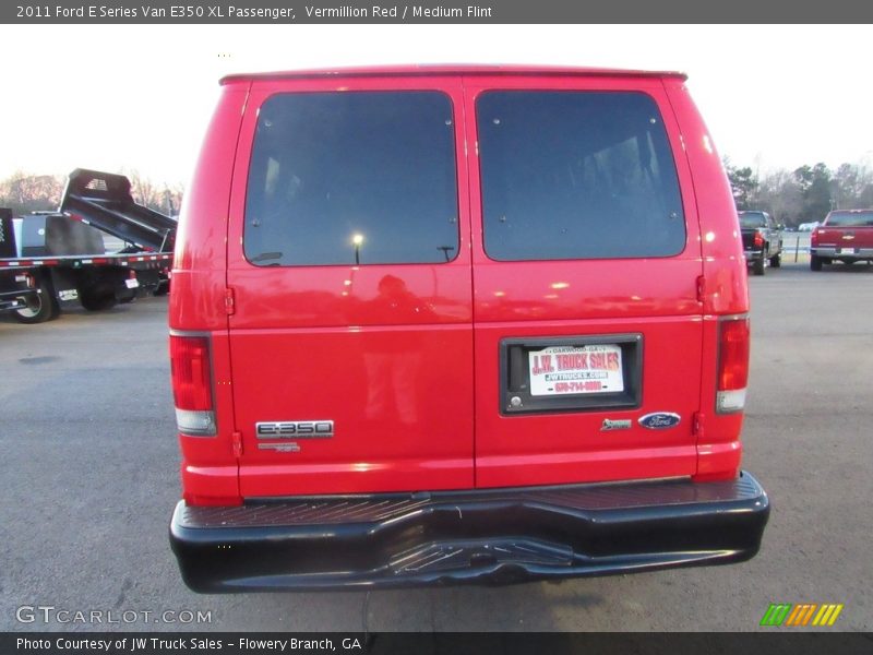 Vermillion Red / Medium Flint 2011 Ford E Series Van E350 XL Passenger