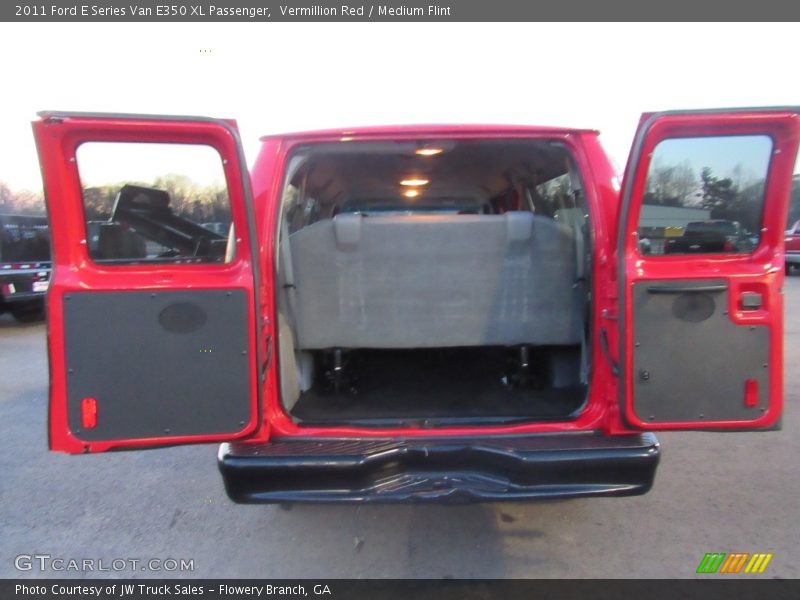 Vermillion Red / Medium Flint 2011 Ford E Series Van E350 XL Passenger