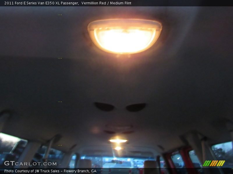 Vermillion Red / Medium Flint 2011 Ford E Series Van E350 XL Passenger