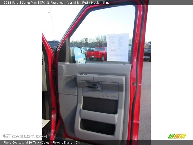 Vermillion Red / Medium Flint 2011 Ford E Series Van E350 XL Passenger