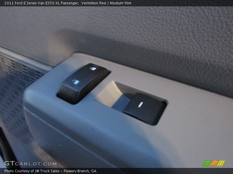 Vermillion Red / Medium Flint 2011 Ford E Series Van E350 XL Passenger