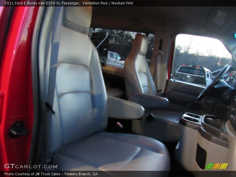Vermillion Red / Medium Flint 2011 Ford E Series Van E350 XL Passenger