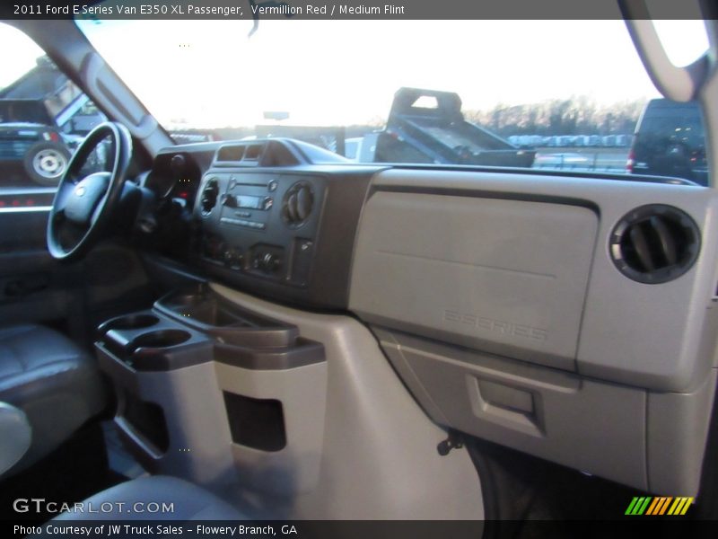 Vermillion Red / Medium Flint 2011 Ford E Series Van E350 XL Passenger