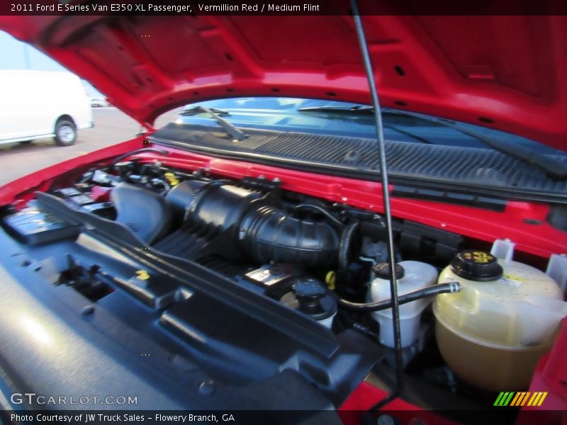 Vermillion Red / Medium Flint 2011 Ford E Series Van E350 XL Passenger