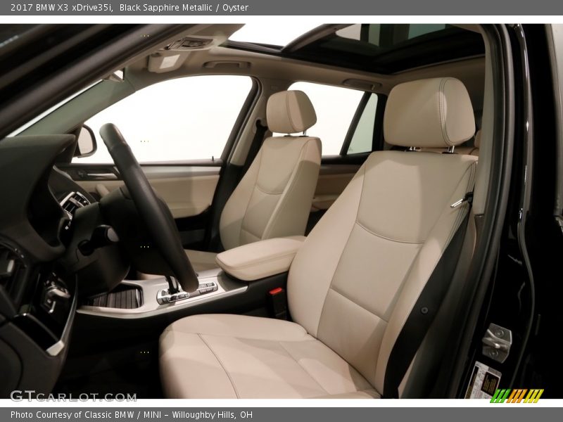 Black Sapphire Metallic / Oyster 2017 BMW X3 xDrive35i