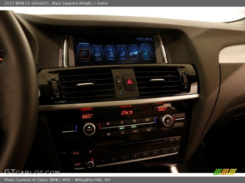 Black Sapphire Metallic / Oyster 2017 BMW X3 xDrive35i