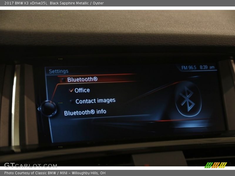 Black Sapphire Metallic / Oyster 2017 BMW X3 xDrive35i
