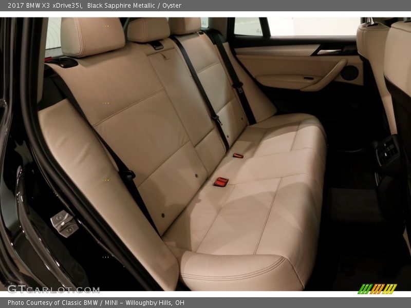 Black Sapphire Metallic / Oyster 2017 BMW X3 xDrive35i