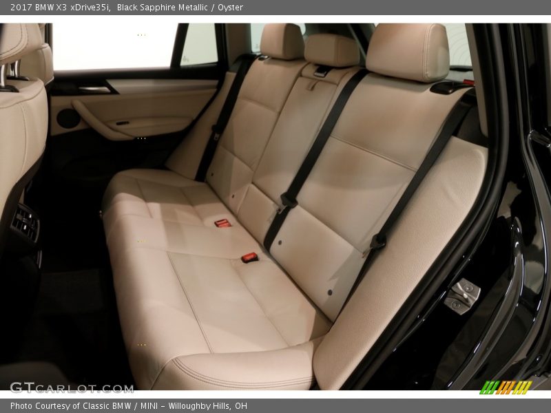 Black Sapphire Metallic / Oyster 2017 BMW X3 xDrive35i