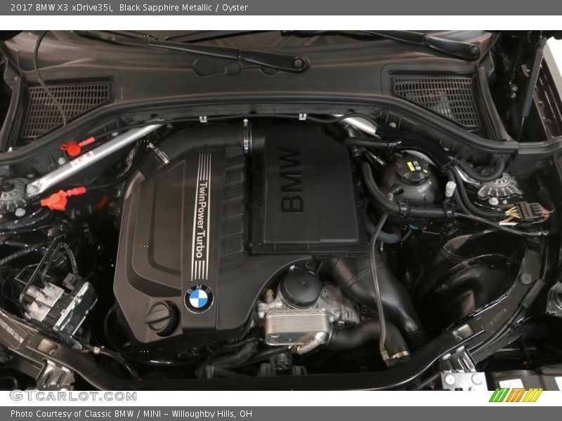 Black Sapphire Metallic / Oyster 2017 BMW X3 xDrive35i