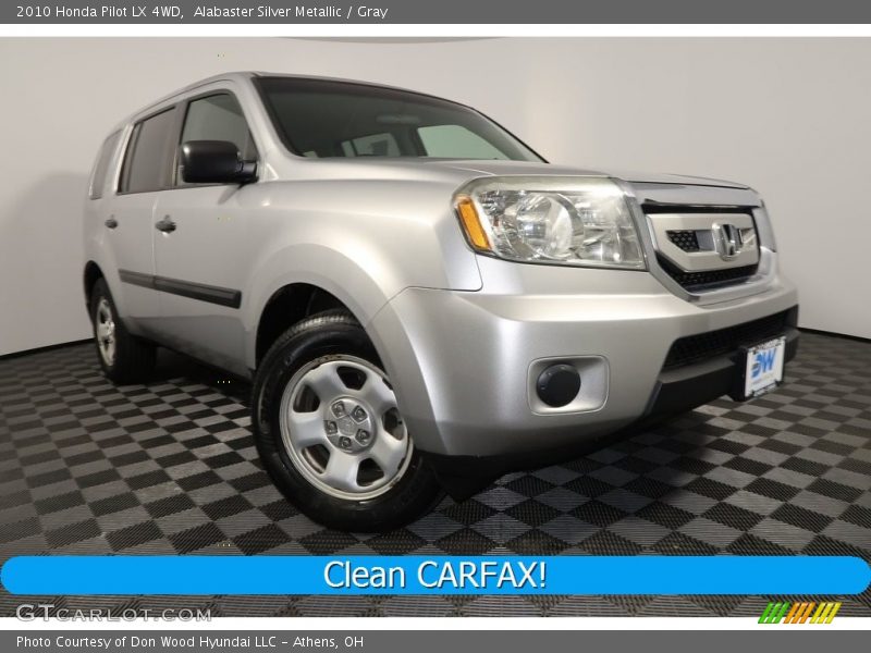 Alabaster Silver Metallic / Gray 2010 Honda Pilot LX 4WD