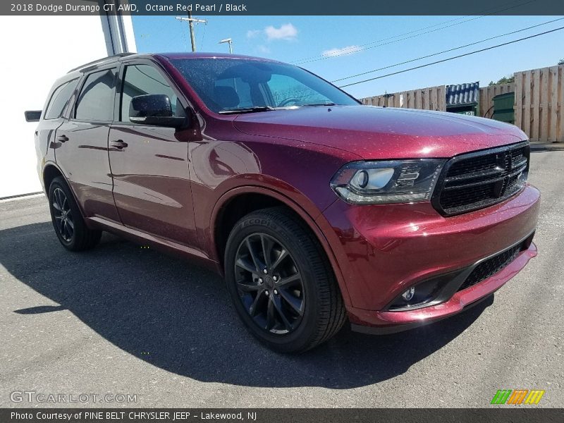 Octane Red Pearl / Black 2018 Dodge Durango GT AWD