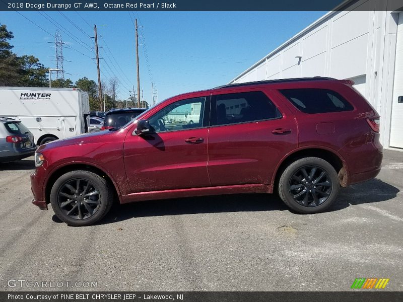 Octane Red Pearl / Black 2018 Dodge Durango GT AWD