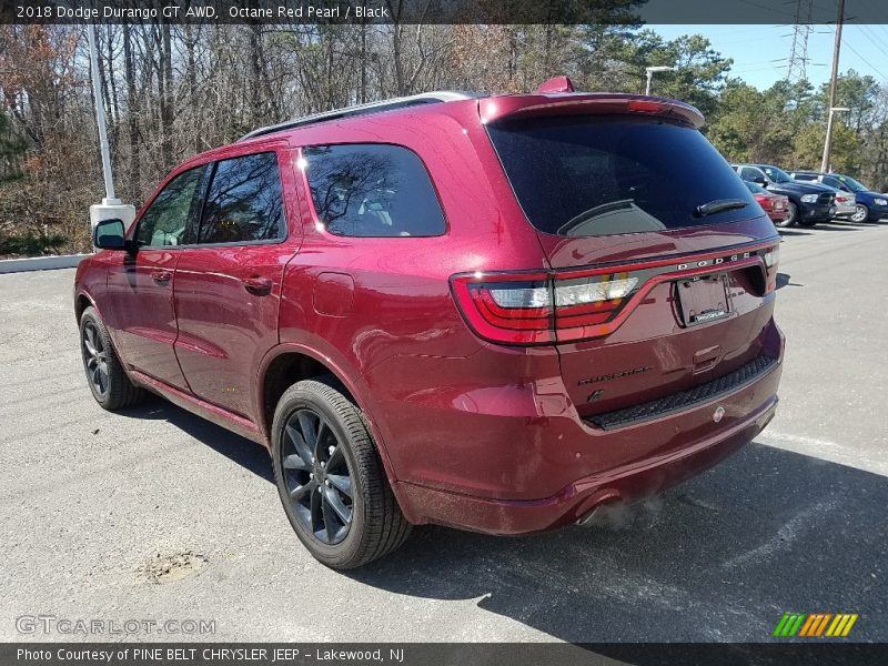 Octane Red Pearl / Black 2018 Dodge Durango GT AWD