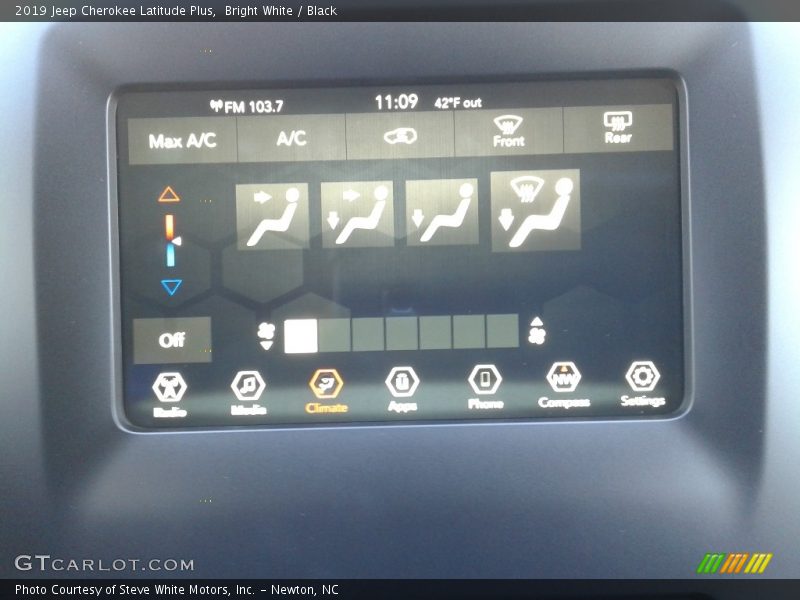 Controls of 2019 Cherokee Latitude Plus