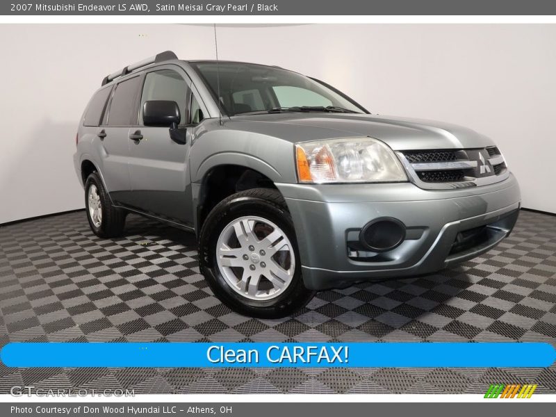 Satin Meisai Gray Pearl / Black 2007 Mitsubishi Endeavor LS AWD