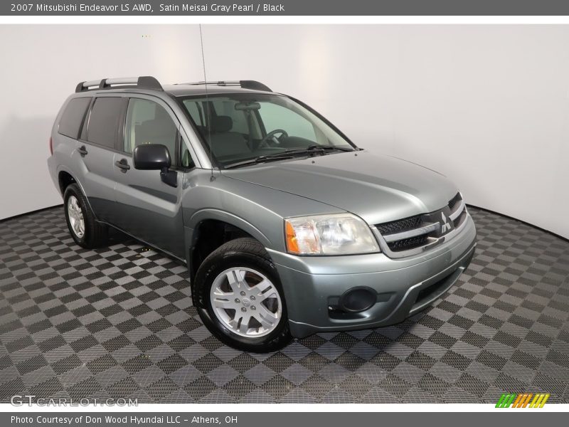 Satin Meisai Gray Pearl / Black 2007 Mitsubishi Endeavor LS AWD