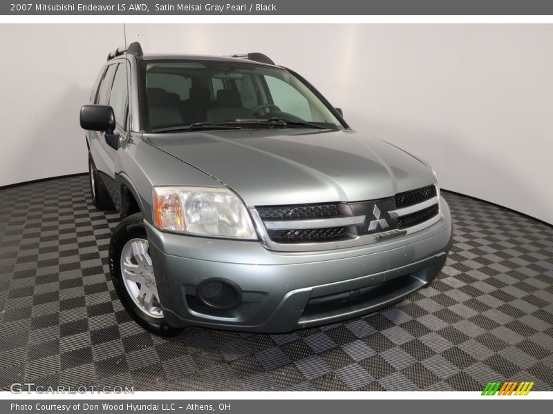 Satin Meisai Gray Pearl / Black 2007 Mitsubishi Endeavor LS AWD