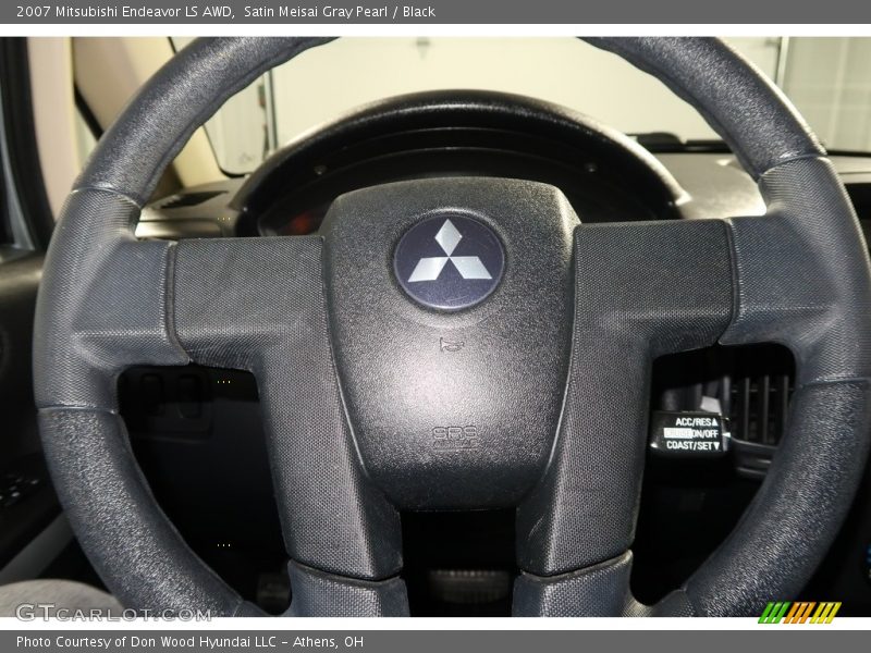 Satin Meisai Gray Pearl / Black 2007 Mitsubishi Endeavor LS AWD