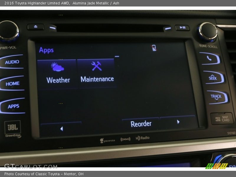 Alumina Jade Metallic / Ash 2016 Toyota Highlander Limited AWD