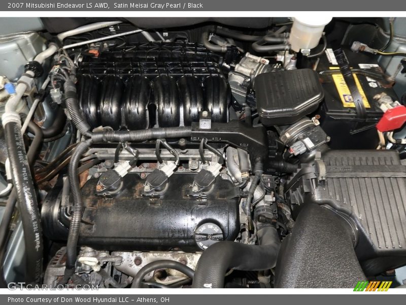 Satin Meisai Gray Pearl / Black 2007 Mitsubishi Endeavor LS AWD