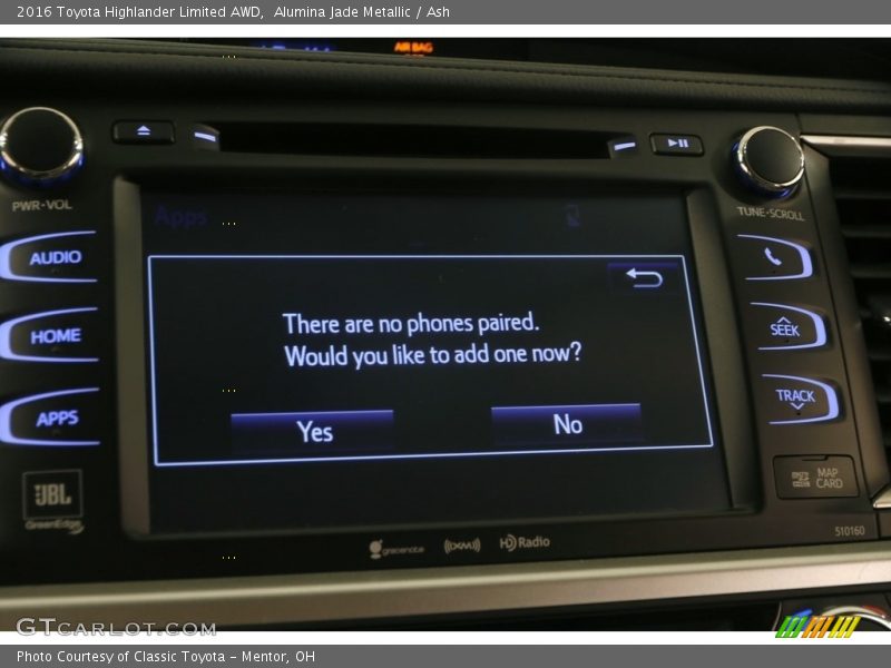 Alumina Jade Metallic / Ash 2016 Toyota Highlander Limited AWD