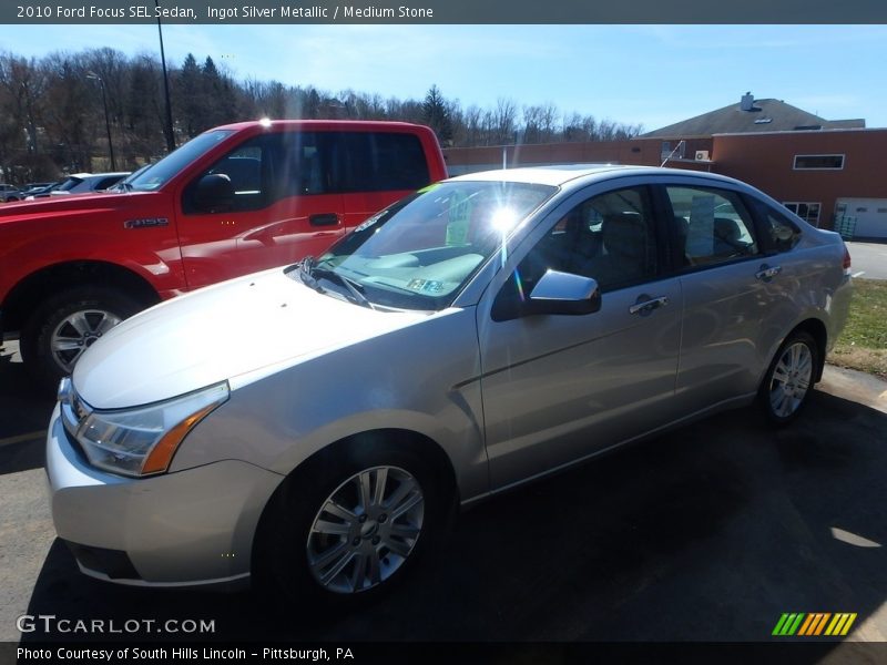 Ingot Silver Metallic / Medium Stone 2010 Ford Focus SEL Sedan