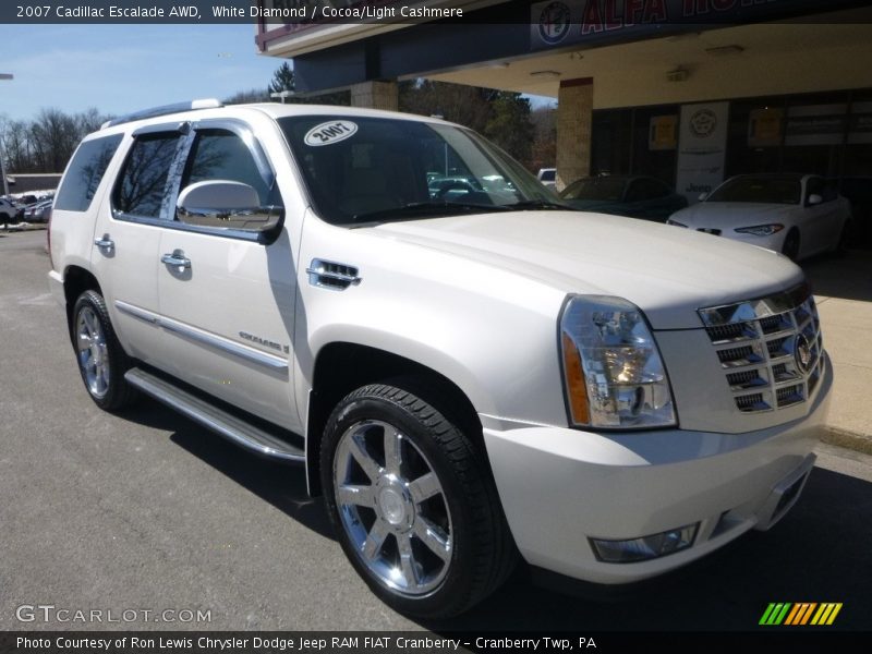 White Diamond / Cocoa/Light Cashmere 2007 Cadillac Escalade AWD