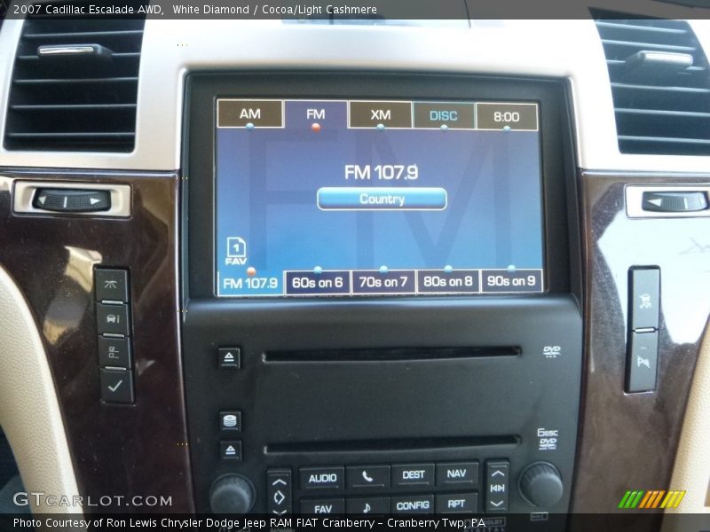 White Diamond / Cocoa/Light Cashmere 2007 Cadillac Escalade AWD