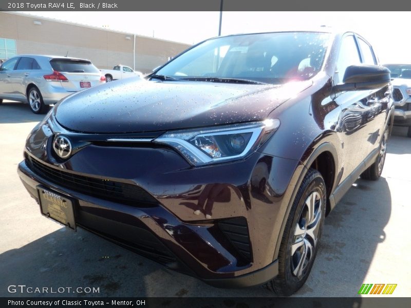 Black / Black 2018 Toyota RAV4 LE