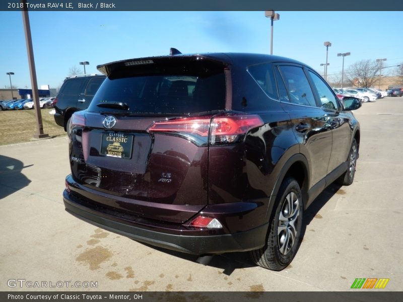 Black / Black 2018 Toyota RAV4 LE